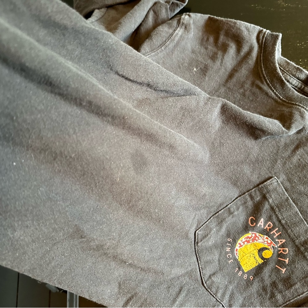 Carhartt XL Black Rosie The riveter Work Long Sleeve Tee Work Construction - Picture 6 of 7